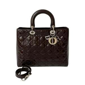 CHRISTIAN DIOR Brown Leather Shoulder Bag